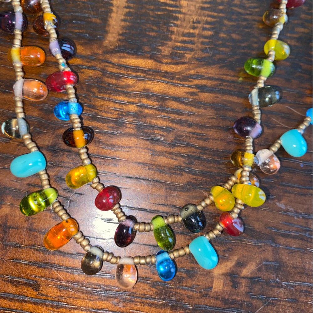 Multicolor Beaded Necklace - Picture 2 of 3